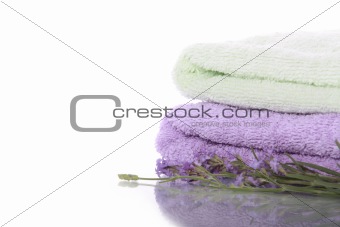 Stack of terry towels 