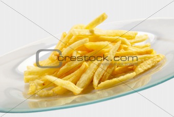 Fried potatoes on the plate