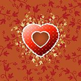 Valentine's Heart with Floral Pattern