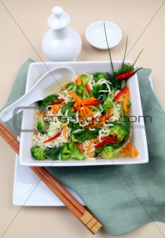 Asian Noodle Vegetarian Soup