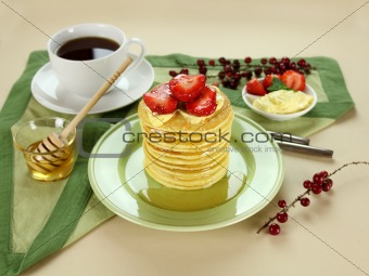 Strawberry Pancake Stack