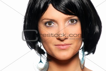 Woman in black hair
