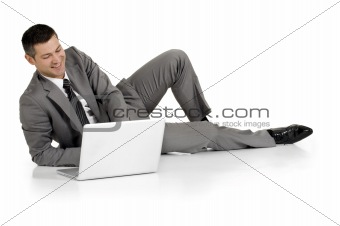 businessman with laptop