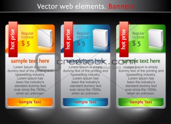 Web elements. Sale banners