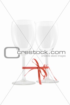 two empty glasses
