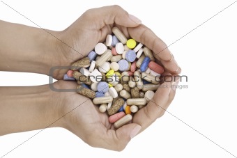 pills in hands