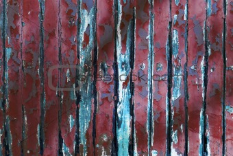 Old Red chipping wood wall