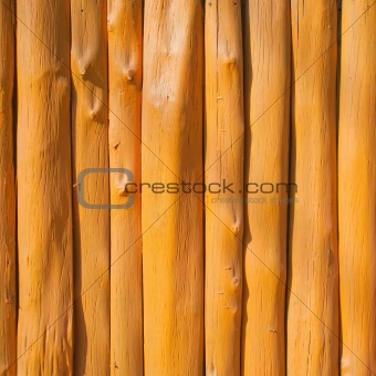 Wall made of natural timber