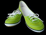 Light green fabric shoes