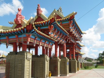 Gate in a Buddhist temple.