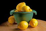 Green Bowl with Lemons