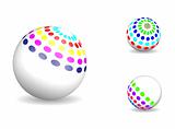3D colorful sphere vector