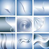 Abstract backgrounds set.