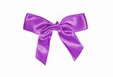 Pink satin gift bow isolated on white