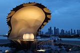 Pearl and Oyster Fountain in Doha