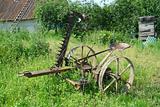 old agricultural machine - horse mower