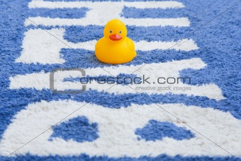 Rubber Duckie on Bathmat