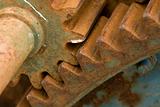detail of old rusty gears