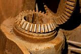 detail of old rusty gears