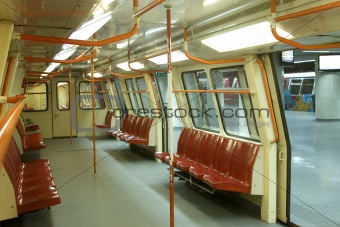 underground subway with opened doors