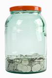 glass jar filled with coins