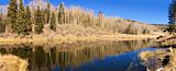 panorama of a mountain lake in New Mexico