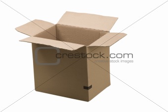 open corrugated cardboard box 