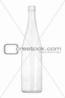 transparent glass bottle