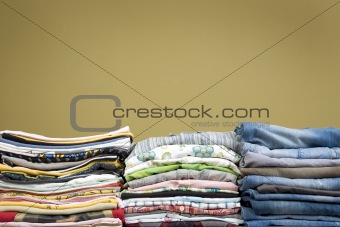 color stacked clothes