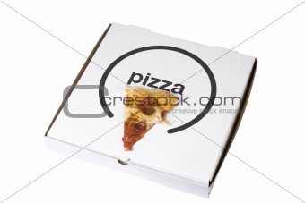 spicy pizza on carboard box