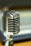 Vintage Microphone in music studio