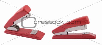 two point of view of red stapler