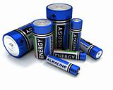 Various sized Alkaline Batteries