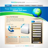 Business Solutions WebSite Template with accurate Globe illustration