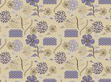 japanese style seamless spring floral pattern