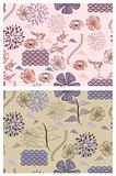 japanese style seamless spring floral patterns