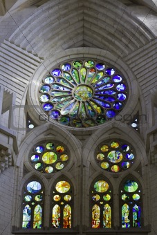 The Basilica of the Sagrada FamÃ­lia in Barcelona