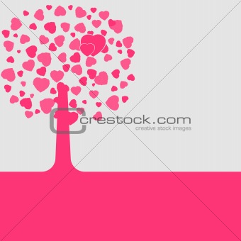 Love shape valentine's card. EPS 8
