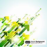Green Abstract Vector Pointer Background