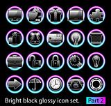 Black glossy icon set 2