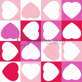 Background with sixteen hearts. EPS 8