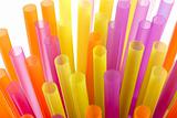 Color vivid drinking straws background