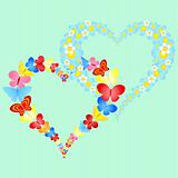 valentine symbolic hearts