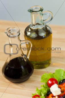 Olive Oil & Balsamic Vinegar With Fresh Salad