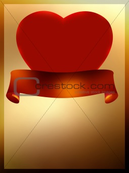 Heart Valentine Card design template. EPS 8