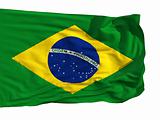 Flag of Brazil, fluttered in the wind