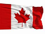 Flag of Canada, fluttered in the wind