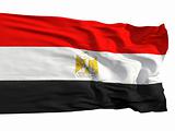 Flag of Egypt, fluttered in the wind