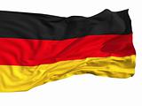 Flag of Germany, fluttered in the wind