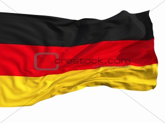 Flag of Germany, fluttered in the wind